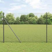 vidaXL Svetsat trådstängsel Grå 1.5 x 10 m Stål
