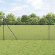 vidaXL Svetsat trådstängsel Grå 1.4 x 25 m Stål