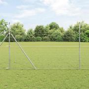 vidaXL Stängsel för åker / äng Grå 1.6 x 10 m Stål