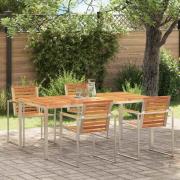 vidaXL UtomhusMatsalsBord Brun 200x90x75cm Solid Teakträ