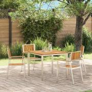 vidaXL Trädgård Stol 4 pcs Brun 56 x 54.5 x 87cm Massivt akaciaträ