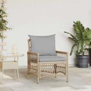 vidaXL Trädgård Stol Beige 60 x 70 x 78 cm konstrotting