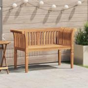 vidaXL Trädgårdsbänk Brun 127,5 x 52 x 80 cm Massivt teakträ