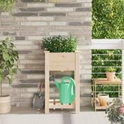 vidaXL Trädgårdsplanterare Beige 45 x 45 x 76.5 cm Massivt granträd