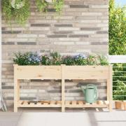 vidaXL Trädgårdsplanterare Beige 161.5 x 45 x 76.5 cm Massivt granträd