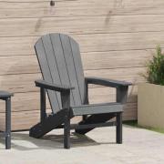 vidaXL Adirondackstol Ljusgrå 74 x 82 x 92cm Plast