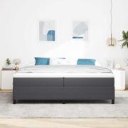 vidaXL Bäddfjäder Mörkgrå 200 x 200 cm Kordread tyg