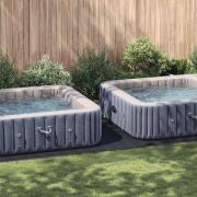vidaXL Bottenmatta för pool Svart 640 x 321 cm Polyester geotextil