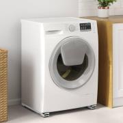 vidaXL Tvättmaskinsockel 2 pcs Silver 72 x 5 x 4,5 cm Rostfritt stål