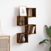 vidaXL Vägg hyllor 4 pcs Brun 26 x 15 x 26 cm Konstruerat trä