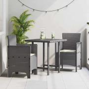vidaXL Trädgård Stol 2 pcs Ljusgrå 53 x 49 x 85 cm PP