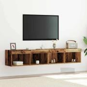 vidaXL TV-skåp 2 pcs Gammalt trä 80 x 30 x 30 cm Konstruerat trä