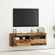 vidaXL TV Vägghylla Gammalt trä 60 x 30 x 40 cm Konstruerat trä