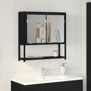 vidaXL Badrumsspegelkåp Svart ek 60 x 16 x 60 cm Konstruerat trä
