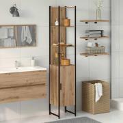 vidaXL Badrumsskåp artisan ek 33 x 33 x 185.5 cm Konstruerat trä