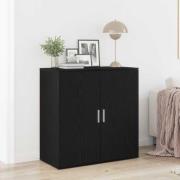 vidaXL Sideboard Svart Ek 79 x 38 x 80 cm Konstruerat trä