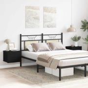 vidaXL Nattduksbord 2 pcs Svart Ek 40 x 30 x 30 cm Konstruerat trä