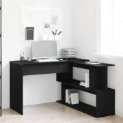 vidaXL Skrivbord Svart ek 200 x 50 x 76 cm Konstruerat trä