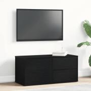 vidaXL TV-bänk med låda Svart 80 x 34 x 35.5 cm Konstruerat trä