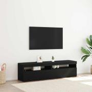 vidaXL TV-skåp 2 pcs Svart Ek 75 x 35 x 40 cm Konstruerat trä