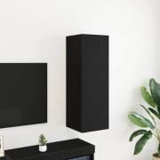 vidaXL Vägg TV Skåp Svart ek 30.5 x 30 x 90 cm Konstruerat trä