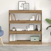 vidaXL Bokskåp/Rumskiljare i Artisan Ek - 100x30x103cm, Tillverkat av ...
