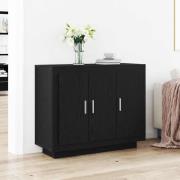 vidaXL Sideboard Svart 92 x 35 x 75 cm Konstruerat trä