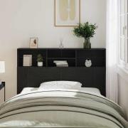 vidaXL Sänggavelsskåp Svart Ek 140 x 19 x 103,5 cm Konstruerat trä