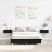 vidaXL Sängram Svart ek 135 x 190 cm Konstruerat trä