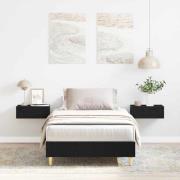 vidaXL Sängram Svart Ek 193 x 78 x 25 cm Konstruerat trä