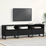 vidaXL TV-skåp Svart ek 150 x 30 x 44.5 cm Konstruerat trä