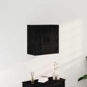 vidaXL Väggskåp Väggmonterad Svart ek 60 x 31 x 60 cm Konstruerat trä