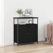 vidaXL Sideboard Svart Ek 70 x 30 x 80 cm Konstruerat trä