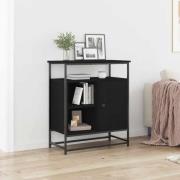 vidaXL Sideboard Svart Ek 69 x 35 x 80 cm Konstruerat trä