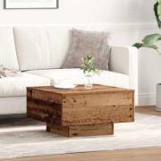 vidaXL Kaffeebord Gammalt trä 55 x 55 x 31 cm Konstruerat trä