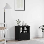 vidaXL Sideboard Svart 60.5 x 37 x 67 cm Konstruerat trä