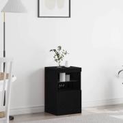 vidaXL Sideboard Svart ek 41 x 37 x 67 cm Konstruerat trä