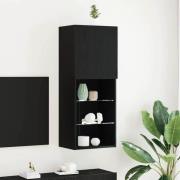 vidaXL TV-skåp Svart Ek 40.5 x 30 x 102 cm Konstruerat trä