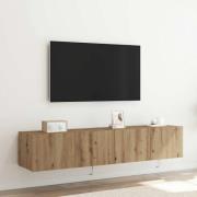 vidaXL TV Vägghylla artisan ek 80 x 35 x 31 cm Konstruerat trä