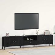 vidaXL TV-skåp med låda Svart ek 200 x 25 x 44 cm Konstruerat trä