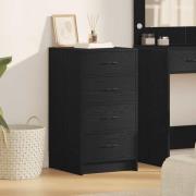 vidaXL Sideboard med låda Svart ek 40 x 41 x 75 cm Konstruerat trä