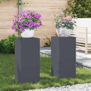 vidaXL Växtställningar 2 pcs Antracit 24 x 24 x 55 cm Stål