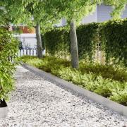 vidaXL Gräskanter 30 pcs Silver 100 x 0.5 x 20 cm Rostfritt stål