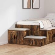 vidaXL Förvaringsskåp Rökfärgad ek 127 x 41 x 40 cm Konstruerat trä