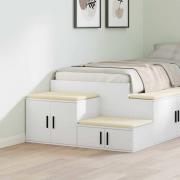 vidaXL Förvaringsskåp 2 pcs Vit 103 x 41 x 40 cm Konstruerat trä