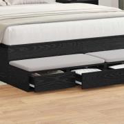 vidaXL Sänglådor Svart Ek 140 x 36,5 x 16,5 cm Konstruerat trä