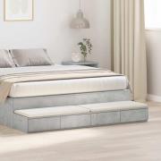 vidaXL Sänglådor Betonggrå 150 x 36.5 x 16.5 cm Konstruerat trä