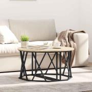 vidaXL Kaffeebord Sonoma ek 80 x 80 x 42 cm Ingenjörsträ och stål
