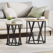 vidaXL Kaffeebord 2 pcs Sonoma ek 50 x 50 x 50 cm