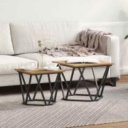 vidaXL Sidobordsset 2 pcs artisan ek 50 x 50 x 40 cm